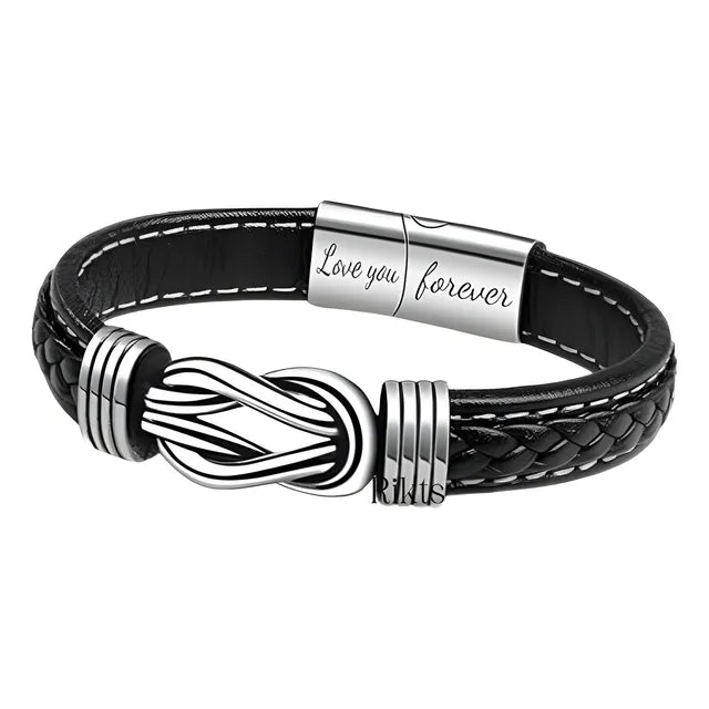 Pulsera Brazalete Cuero Nudo I Love You Forever Acessorio