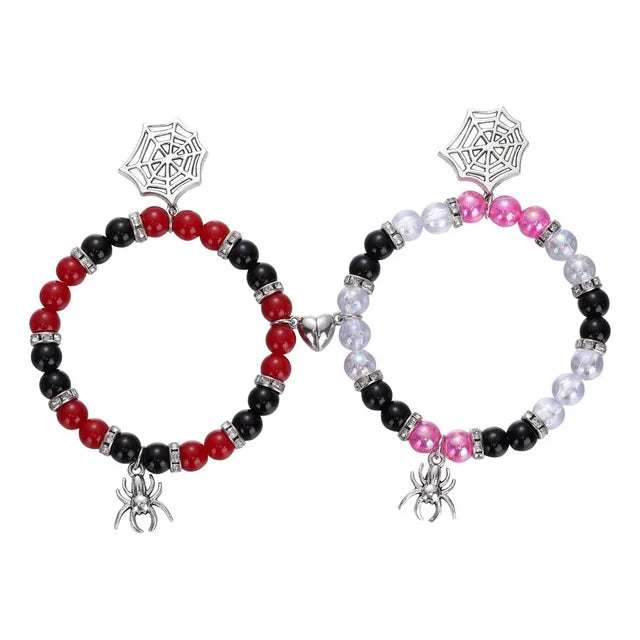 Par De Pulseras Magnéticas De Araña Roja Y Negra Ghz