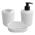Set De Baño Dispenser Jabonera Porta Cepillo Kit Tres Piezas - 22745.77